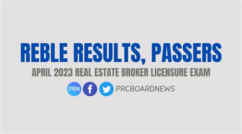 REBLE RESULTS APRIL 2023: Real Estate Broker .
